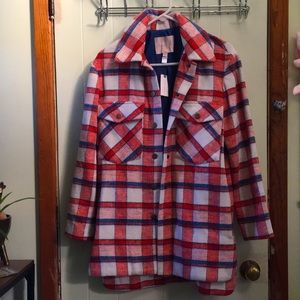 Hutch / Anthropologie Donna Plaid Shirt Jacket